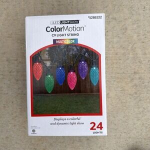 Gemmy Lightshow 24 Light 23 ft C9 Color Motion Multicolor LED Lights